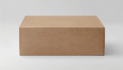 Cardboard mail box isolated on a white background