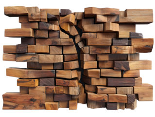 Stacked wooden blocks close up view of numerous wooden blocks neatly stacked together natural material for building or craft