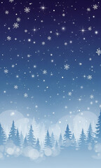 winter landscape with snow