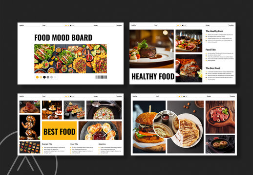 Healthy Food Mood Board Template
