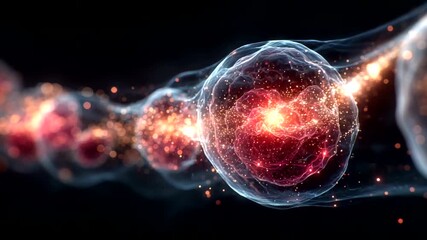 Abstract representation of molecular structure with light - Powered by Adobe