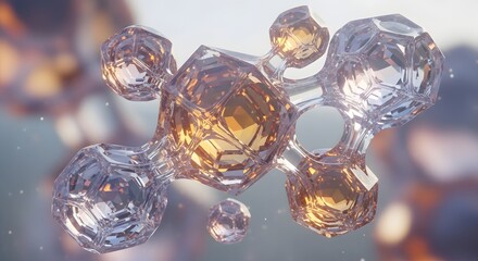 Crystal molecule science structure atom chemistry research technology background design innovation