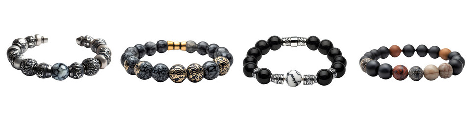 Strength bracelet – A tangible reminder of inner strength, resilience, and empowerment. Isolated on Clear White Background Highly Detailed