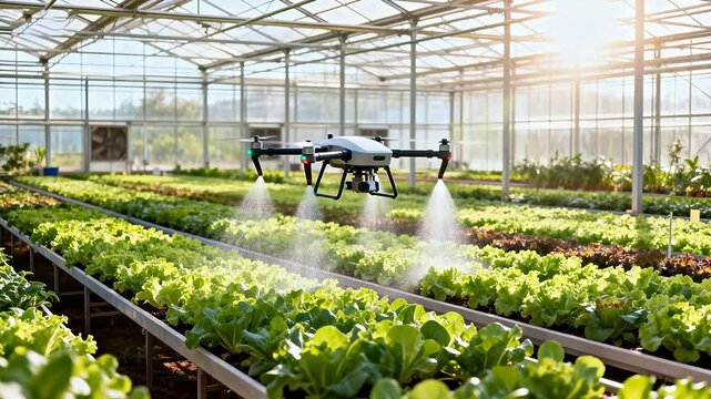 Drone Spraying in Greenhouse