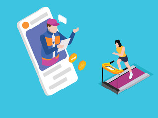 Business Data Presentation and Financial Growth Strategy Meeting 3d isometric vector illustration