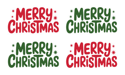Festive Merry Christmas Greetings in Red and Green Cheerful Holiday Season Wishes for Cards and Decorations