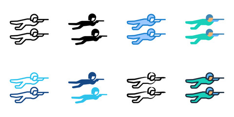 Assault icon set multiple style collection 
