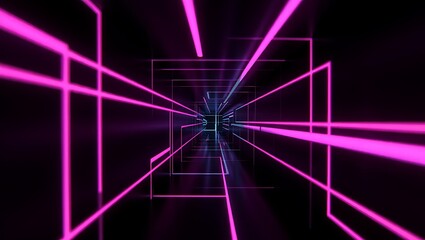 Futuristic purple technology background featuring glowing lines, digital grid, and data flow. Perfect for innovation, AI, cyberspace, and modern tech design, science, or communication themes.
