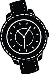 Simple Digital watch Vector Illustration for Technology, Fitness Tracker, and Digital Device Designs with Transparent PNG Background