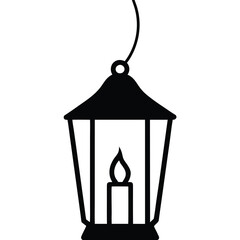 Lantern Candle Silhouette Light Lamp Decoration Vintage Hanging Glow Darkness