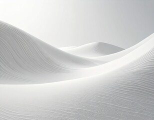 Minimalist White Geometric Landscape with Fine Lines Under a Clear Bright Sky Abstract Illustration