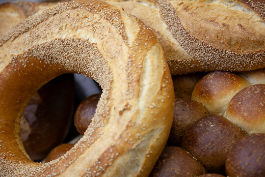 Fresh Baked Bread in a Deli