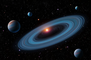 A celestial event where planets align perfectly with a bright pulsar  