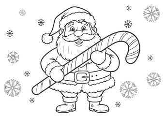 Festive Santa Claus Coloring Page A Joyful Christmas Activity