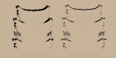 Vector Brush Stroke. Black paint wavy brush strokes vector collection. vector black line, grunge brush strokes ink paint isolated,  Modern grunge brus