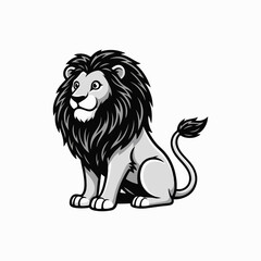 lion vinyl ready vector art illustration on white background 