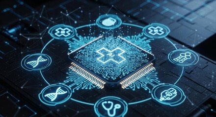 Artificial Intelligence in Healthcare and Modern Medicine Concept.