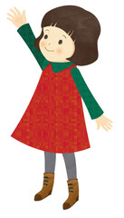 赤い服の子ども