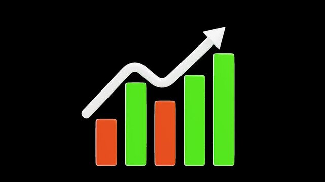 3D Animation of Data Trends | Alpha Channel