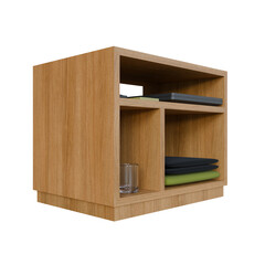 Bedside Cabinet 3D Illustration
