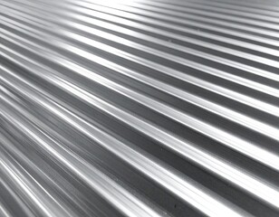 Metallic Corrugated Surface Texture Close Up