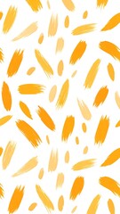 Abstract pattern featuring orange brushstrokes on a white background