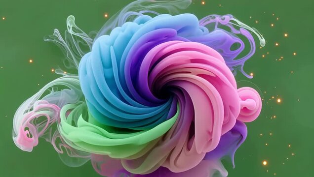 Colorful Swirling Liquid Vortex. Dynamic Rainbow Paint Mixing for Creative Branding, Web Design, and Modern Solutions.