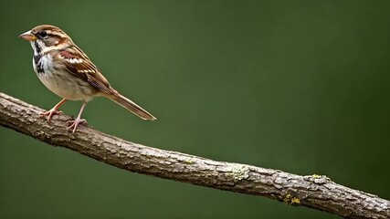 Reed Bunting on a Branch - A Glimpse into Natures Beauty.
