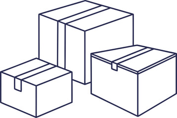 Box Design Collection. Packaging Box Illustration Set. Cardboard Box and Container Design. Delivery Package and Parcel Concept. Open Box and Product Packaging Design. Shipping Carton and Storage Box