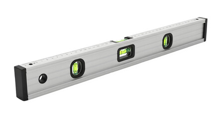 Spirit level isolated on transparent background used for construction work