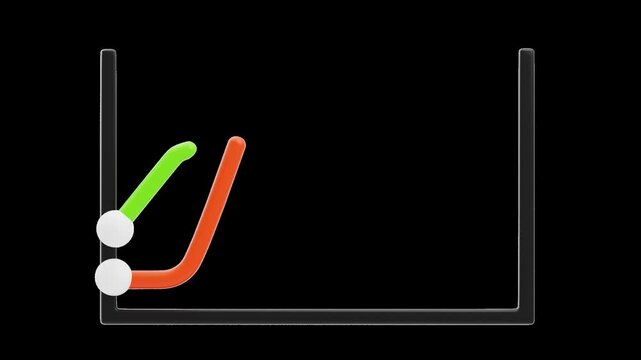 3D Line Chart | Alpha Channel