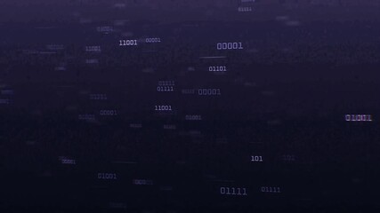 Abstract blue background with binary code for digital technology and data network concept design - Powered by Adobe