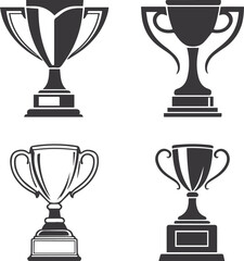 gold silver and bronze cups