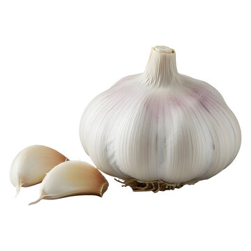 garlic isolated on transparent background