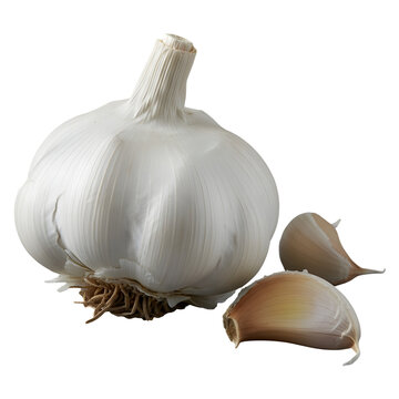 garlic isolated on transparent background
