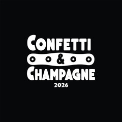 Vector art of happy new year 2026 typography design