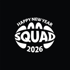 Vector art of happy new year 2026 typography design
