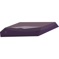 Pixel Art Purple Platform With Textured Surface And Subtle Highlights On A Transparent Background