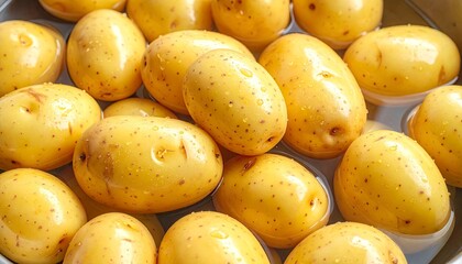 Freshly Harvested Yellow Potatoes - A Culinary Staple for Healthy Eating.