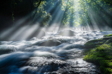 熊本-【菊池渓谷の光芒】