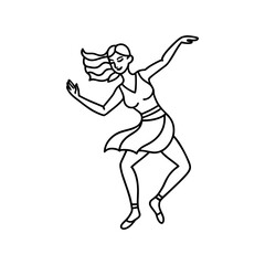 vector illustration of a man dancing
