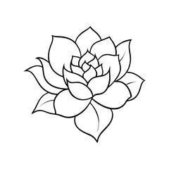 Obraz premium Stylized Flower with Layered Petals