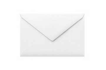 White envelope closing an important message for email, mail, and communication concepts with transparent background