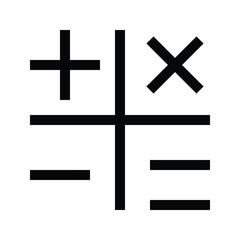 Fototapeta premium Outline calculator icon for math, finance, and calculation.