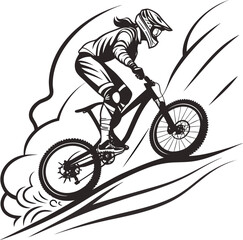 Naklejka premium silhouette of a biker