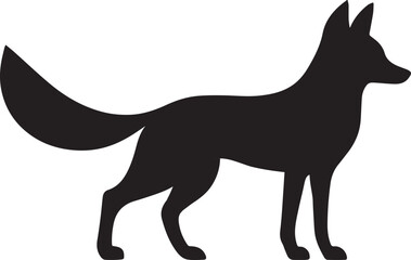 vector illustration of a fox silhouette