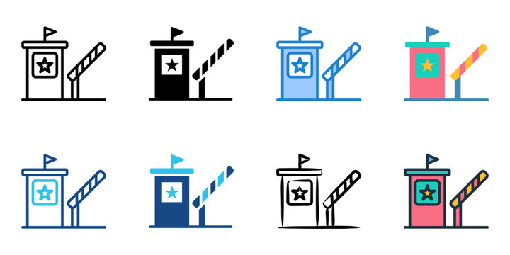 Checkpoint icon set multiple style collection 
