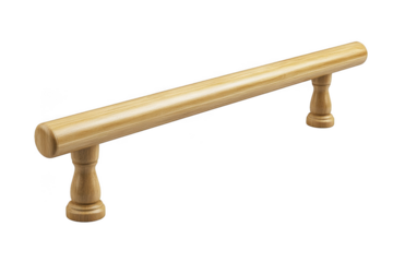 Wooden handrail support bracket for stairs or banister, home improvement and safety fixture, vector graphic element, isolated on transparent background