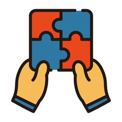 Mental health colored icon. Healthy relationships illustration.