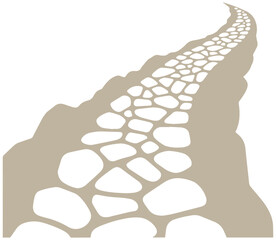 Stone path vector leading forward, inviting viewers on a journey of discovery and progress
